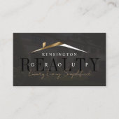  Black Gold Luxury Home Real Estate Agent Photo 名刺 (正面)