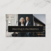 Black Gold Luxury Real Estate Agent Photo Luxe 名刺 (正面)