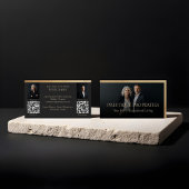 Black Gold Luxury Real Estate Agent Photo Luxe 名刺