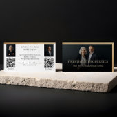 Black Gold Luxury Real Estate Agent Photo Luxe 名刺