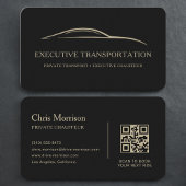 Black Gold Luxury Transport QR Code 名刺