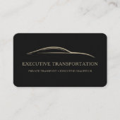 Black Gold Luxury Transport QR Code 名刺 (正面)