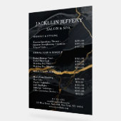 Black Gold Marble Acrylic Salon Sign アクリルサイン (傾斜)