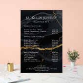 Black Gold Marble Acrylic Salon Sign アクリルサイン (ウェディング)