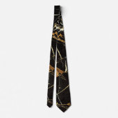 Black Gold Marble - ADD Text if desired ネクタイ (裏面)