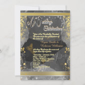 Black & Gold Marble Flat Card  (正面)