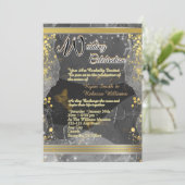 Black & Gold Marble Flat Card  (スタンド正面)