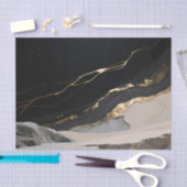 Black Gold Marble Landscape 薄葉紙 (クラフト)