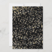 Black Gold Masquerade Birthday Party 招待状 (裏面)