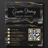 Black Gold Massage Therapist QR Code  名刺