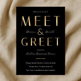 Black & Gold Meet and Greet Networking Business 招待状