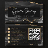 Black Gold Microblading QR Code 名刺