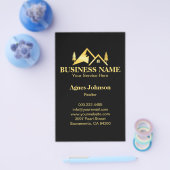 Black Gold Minimal Real Estate Agent House チラシ (シングル)