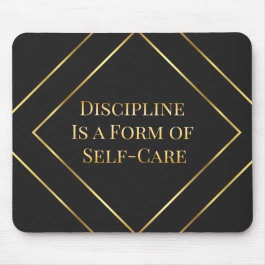 Black & Gold Minimalist Office  マウスパッド (正面)