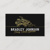 Black Gold Modern Heavy Vehicle Operator QR Code 名刺 (正面)