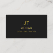 Black gold modern minimalist 名刺 (正面)