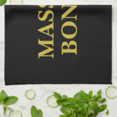 Black Gold Modern Minimalist Elegant Your Name キッチンタオル (折り畳み)