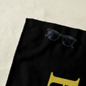 Black Gold Modern Minimalist Elegant Your Name ビーチタオル (インサイチュ)