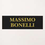 Black Gold Modern Minimalist Elegant Your Name ヨガマット (正面(横))