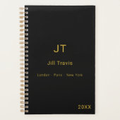 Black gold modern minimalst luxury 2026 プランナー手帳 (正面)