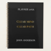 Black & Gold Modern Productivity  プランナー手帳 (正面)