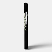Black Gold Monogram Elegant Modern Greenery Case-Mate iPhoneケース (裏面 / 左)