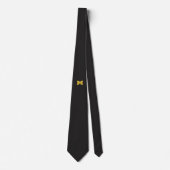 Black Gold Monogram Initial Minimal Plain Modern ネクタイ (正面)