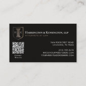 Black Gold Monogram Luxury Attorneys At Law Photo 名刺 (裏面)