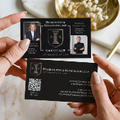 Black Gold Monogram Luxury Attorneys At Law Photo 名刺