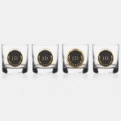 Black & Gold Monogram Whiskey Glass | Poker ウイスキーグラス (裏面)