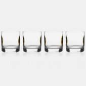 Black & Gold Monogram Whiskey Glass | Poker ウイスキーグラス (左)