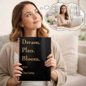 Black gold motivational quote 2026 プランナー手帳