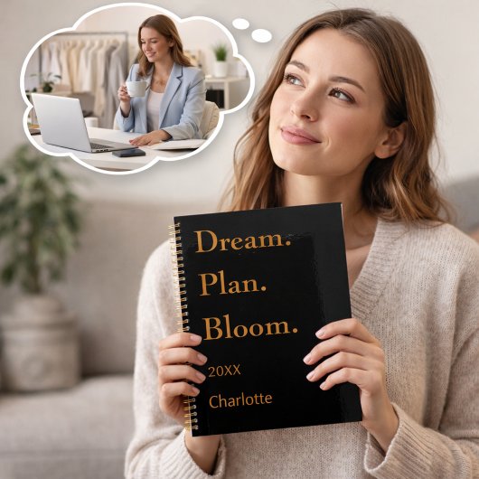 Black gold motivational quote 2026 プランナー手帳