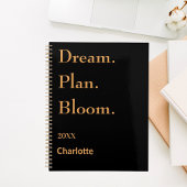 Black gold motivational quote 2026 プランナー手帳