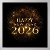 black gold new year poster 2026 ポスター (正面)