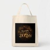 black gold new year tote bag トートバッグ (正面)