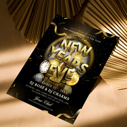 Black & Gold New Year's Eve Club Party  チラシ