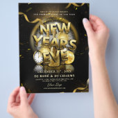 Black & Gold New Year's Eve Club Party  チラシ (手)