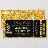 Black & Gold Party Ticket 招待状 (正面/裏面)