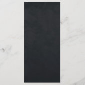 Black & Gold Peony Wedding Menu Card メニュー (裏面)