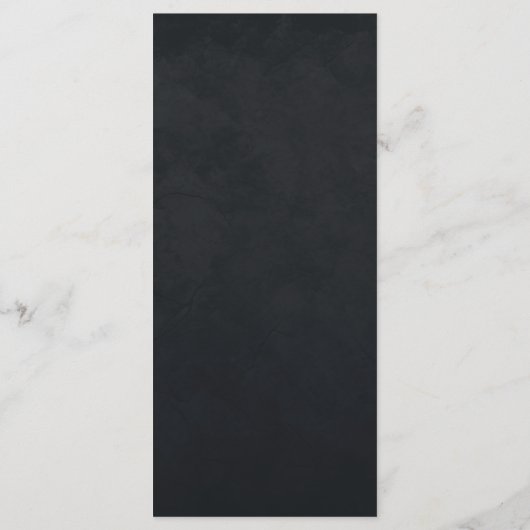 Black & Gold Peony Wedding Menu Card メニュー (裏面)