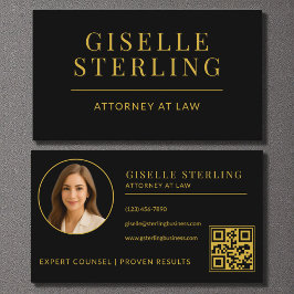 Black Gold Photo Attorney at Law QR Code 名刺