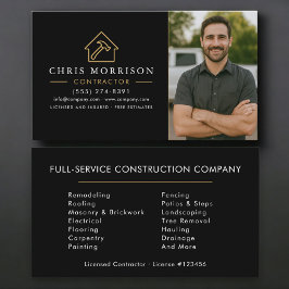 Black Gold Photo Building Construction 名刺