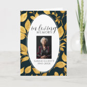Black & Gold Photo Funeral Order of Service  プログラム (正面)