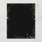 Black gold photo qr code instagram business チラシ (裏面)