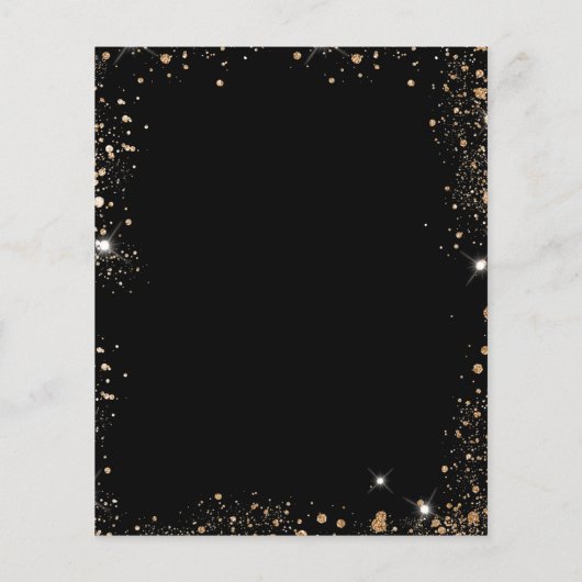 Black gold photo qr code promotion business チラシ (裏面)