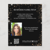 Black gold photo qr code promotion business チラシ (正面)