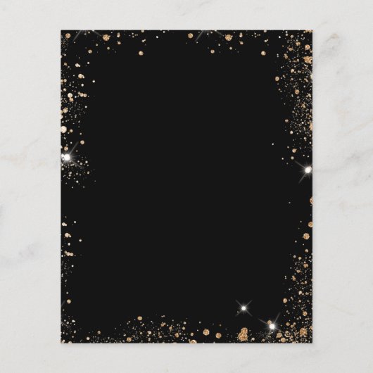 Black gold photo qr code promotion business logo チラシ (裏面)