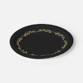 Black & Gold Poker Night Party Plates ペーパープレート (アングル)