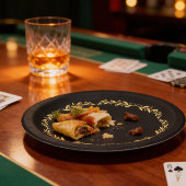 Black & Gold Poker Night Party Plates ペーパープレート